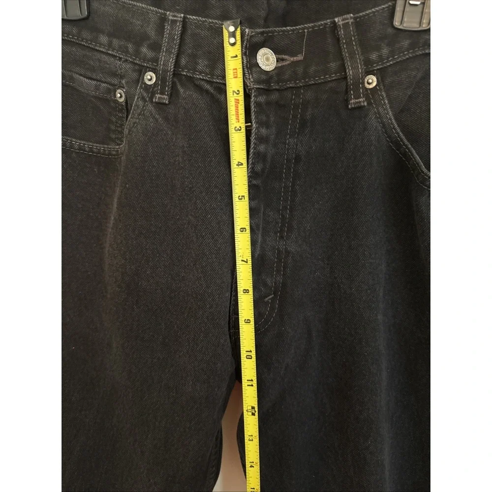 Levi's 505 Regular Fit Straight Leg Jeans Men's 38x30 Black‎ Denim  Cotton